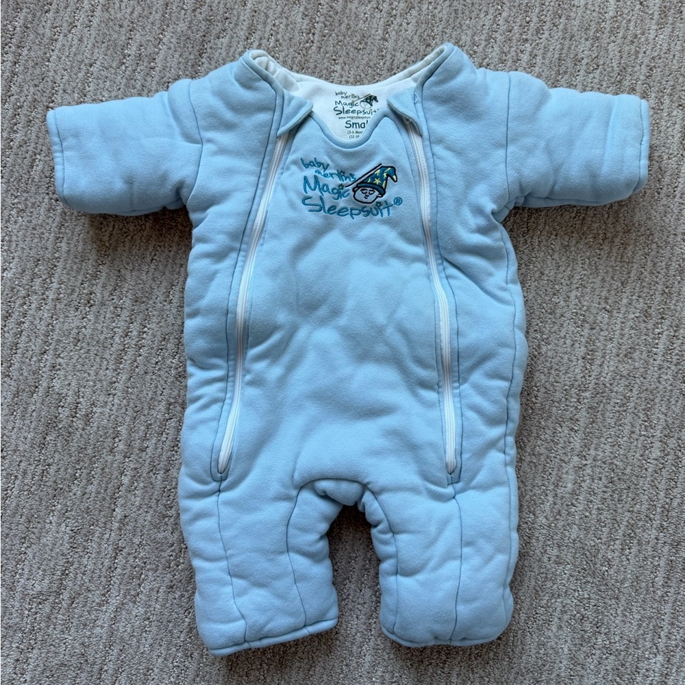 Baby Merlin’s Magic Sleepsuit Sz Small 3-6months blue